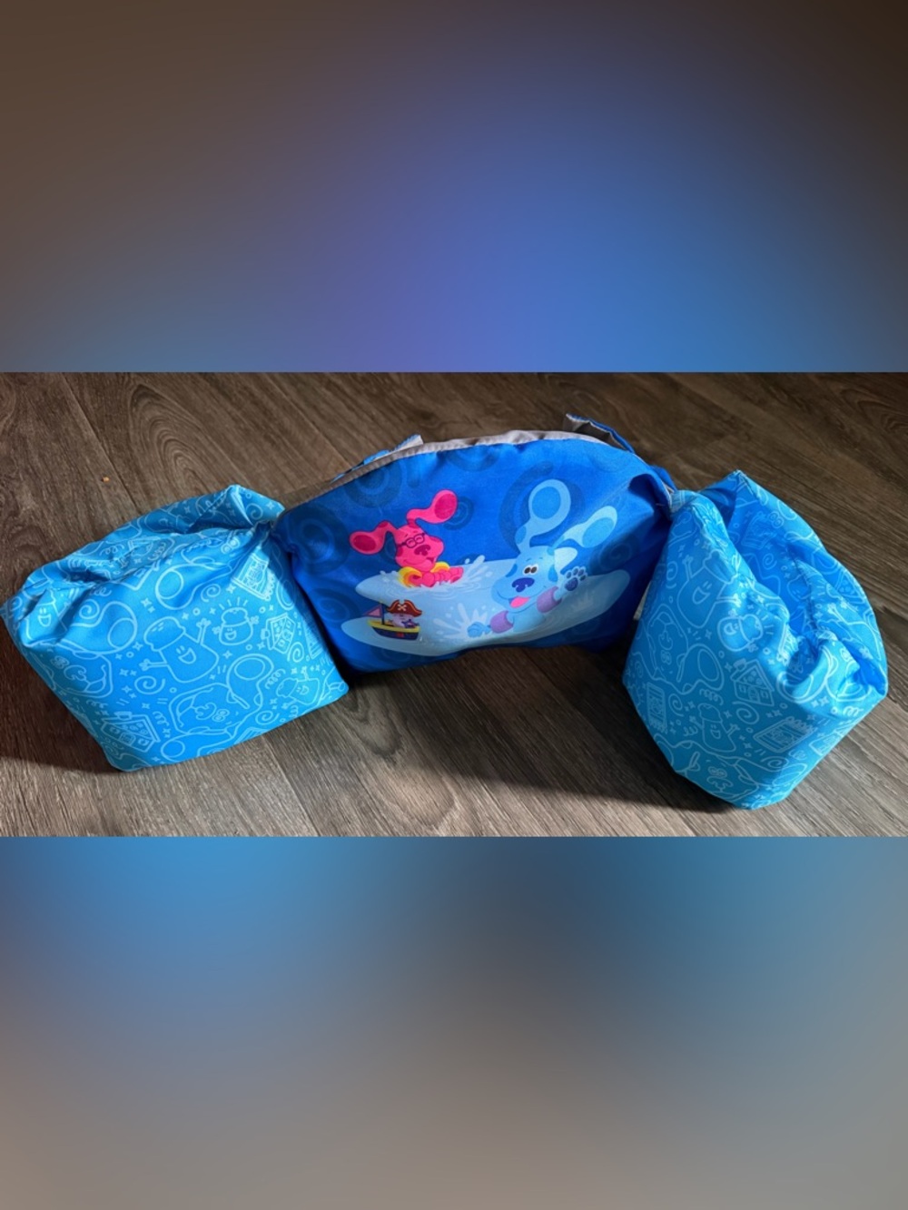 Kids Blue Swim Float Vest with Arm Bands - Blues Clues